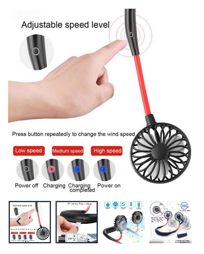 360 Adjustable Neck Fan: Multipurpose Portable Fan